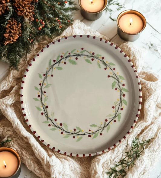Winter Berry | El yapımı Seramik Tabak | Hanmade Ceramic Plate