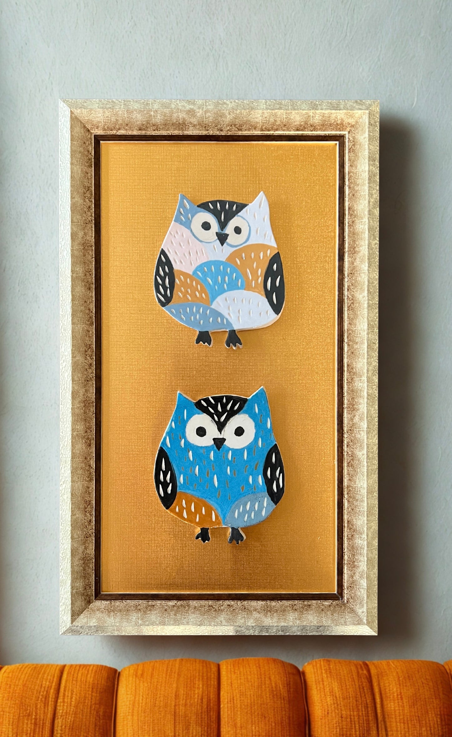 Baykuş Duvar Panosu | Handmade Ceramic Owl Wall Art