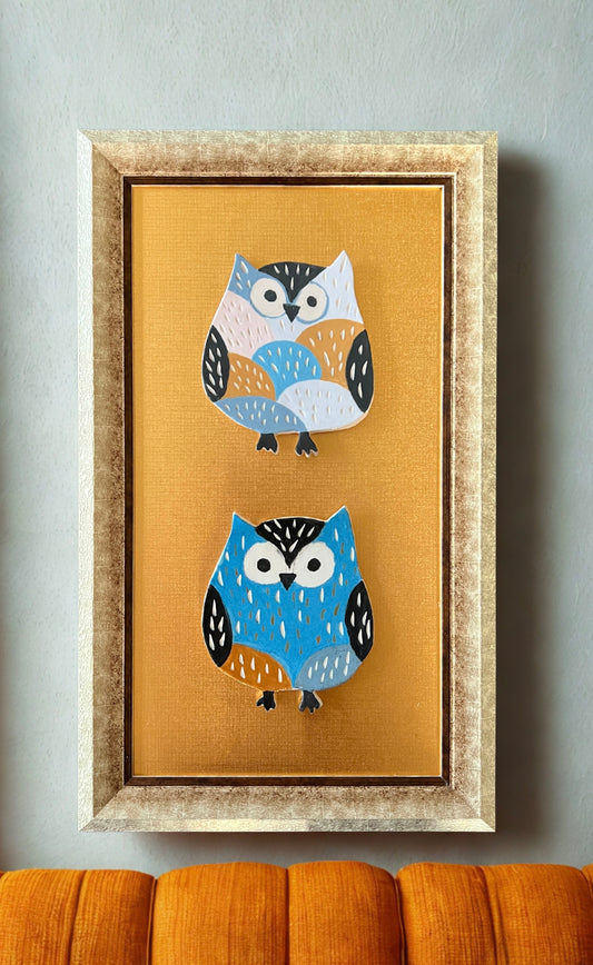 Baykuş Duvar Panosu | Handmade Ceramic Owl Wall Art