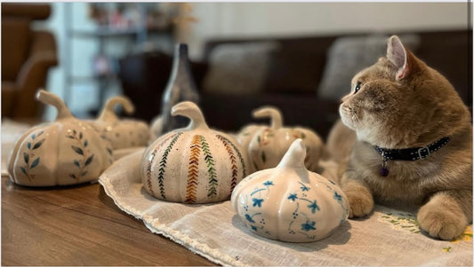 El Yapımı Dekoratif Seramik Kabak | Bal Kabağı  Koleksiyonu | Handmade Ceramic Pumpkin